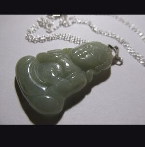 Chinese Jade Buddha Necklace
